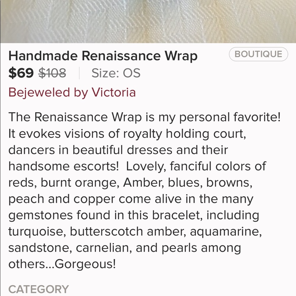 Handmade Renaissance Leather Wrap - Picture 6 of 6